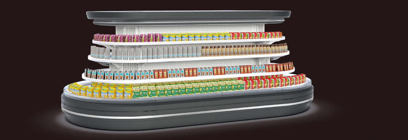Refrigerador aberto da exposição