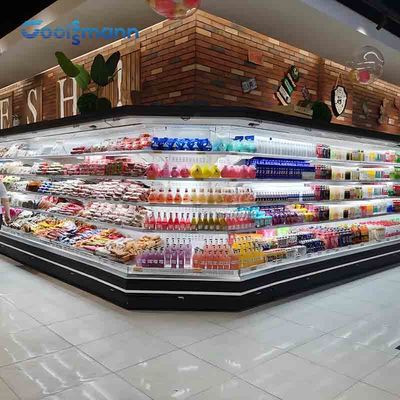 controlador eletrônico Commercial Refrigerator Display do refrigerador aberto de 1200L Multideck